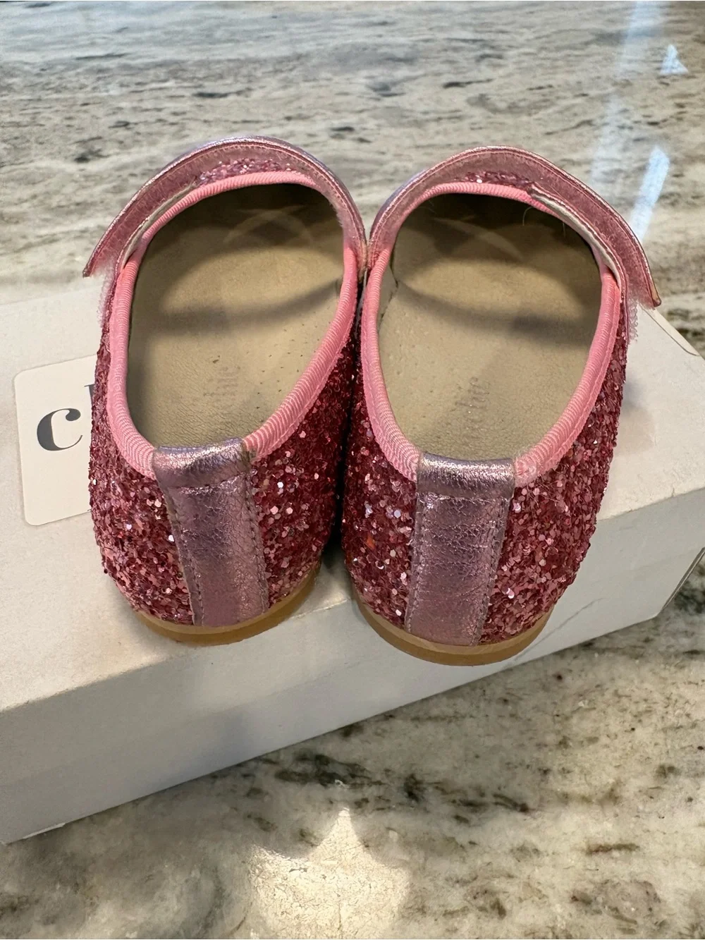 Glitter Pink Mary Jane Dress Shoes for Girls